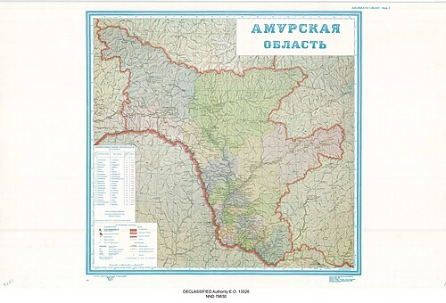 Mapa Obwodu Amurskiego
