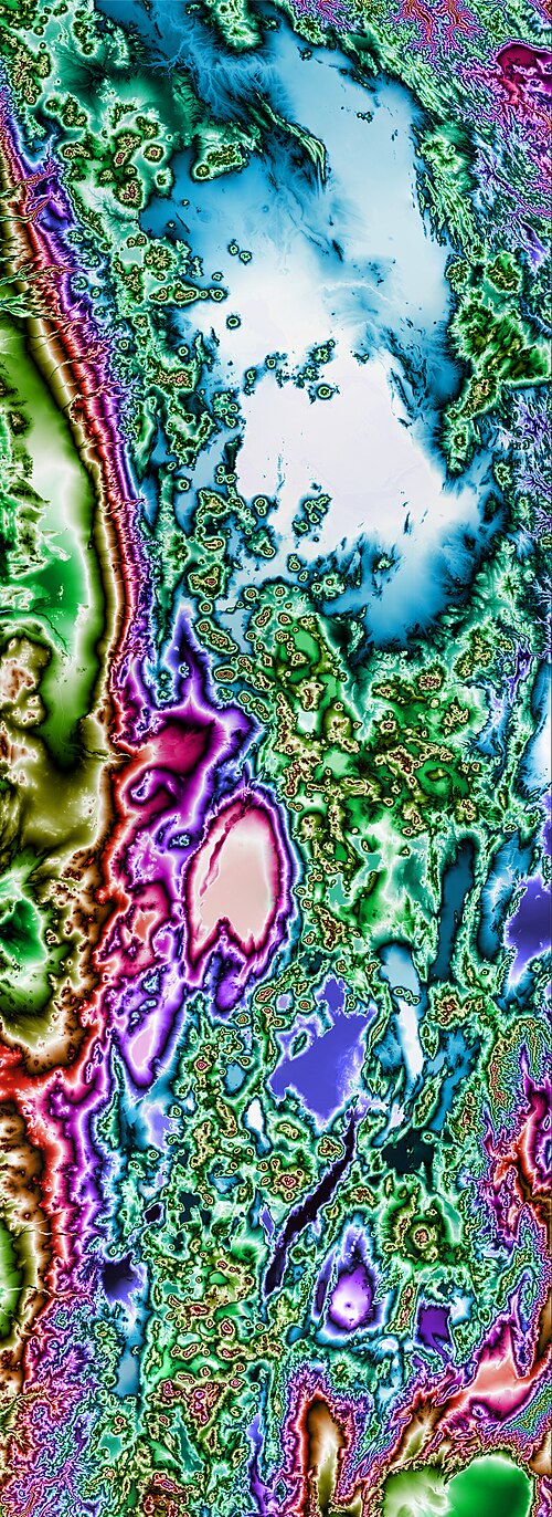 Andy 17-28°S, 66-70°W - topograficzna
