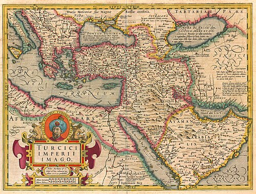 Antyczna mapa Imperium Osmańskiego