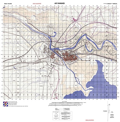 Mapa rejonu Ramadi