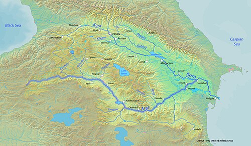 Mapa rzeki Aras