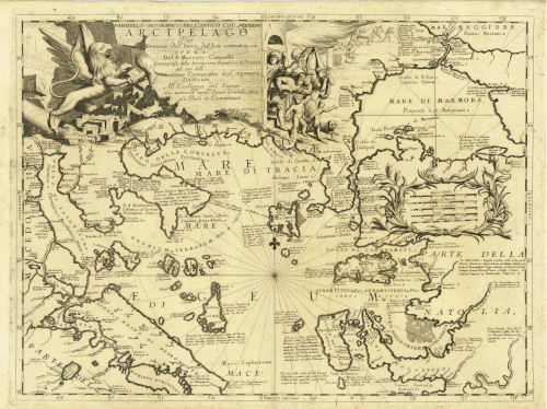 Archipelag, mapa północnego Morza Egejskiego