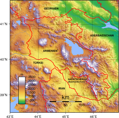 Topografia Armenii - DE
