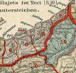 Populacja ormiańska 1896 - Lazistan