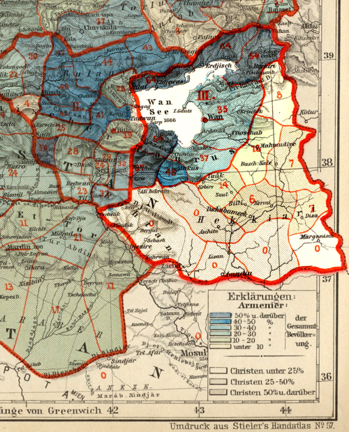 Populacja ormiańska prowincji Van 1896