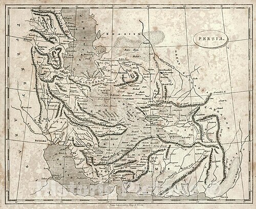 Mapa Persji Arrowsmithe'a, 1819