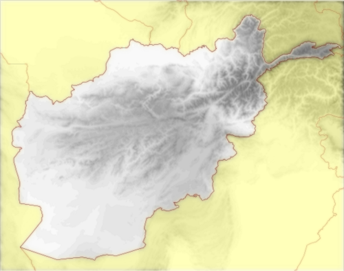 Mapa topograficzna Afganistanu