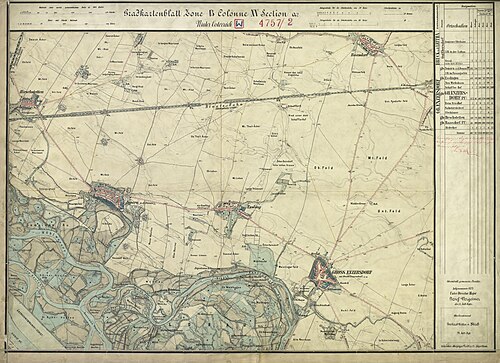 Arkusz pomiarowy 4757-1-b 1873 Groß Enzersdorf