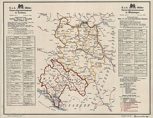 Austro-węgierskie strefy okupacyjne w Serbii w I WŚ