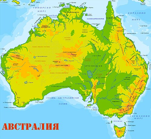 Mapa Australii
