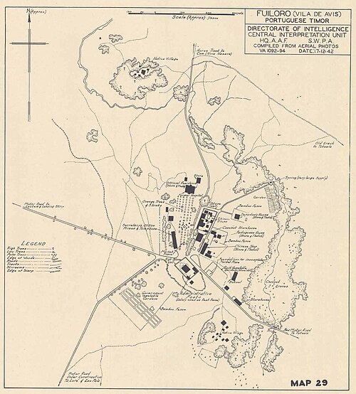 Australijska mapa wojskowa Fuiloro 1942