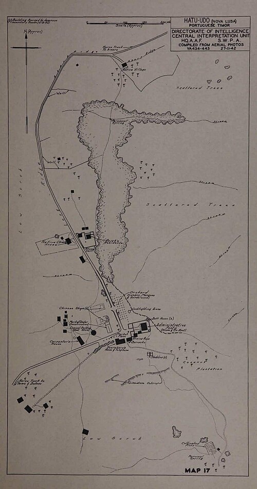 Australijska mapa wojskowa Hato-Udo 1942