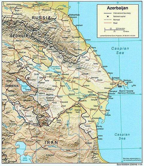 Rzeźba terenu Azerbejdżanu 2004