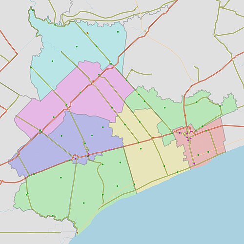 Mapa administracyjna prowincji Baclieu