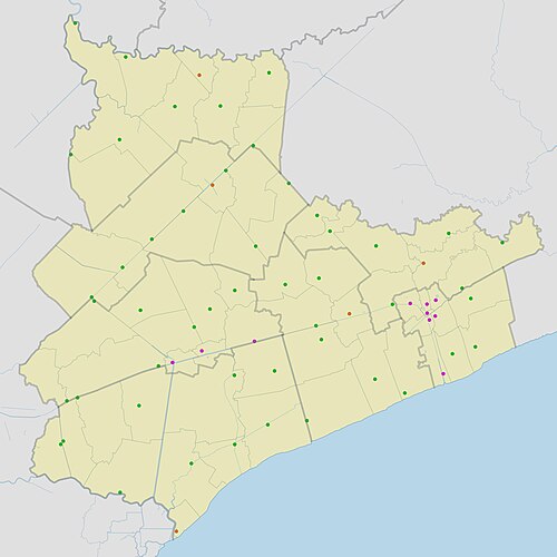 Mapa administracyjna prowincji Baclieu