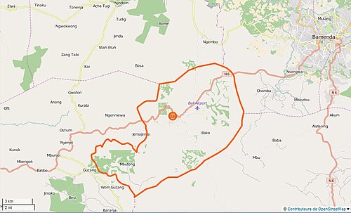 Bali (Kamerun) Granica gminalna