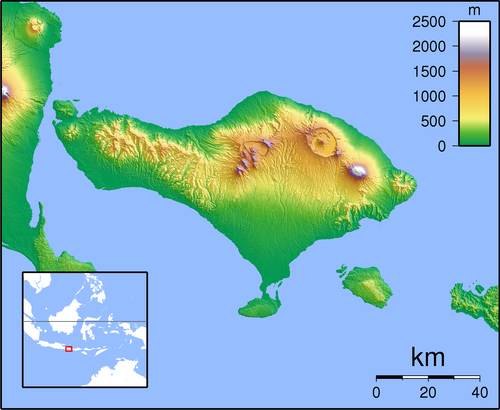 Bali - lokalizator topografii