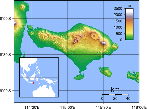 Topografia Bali