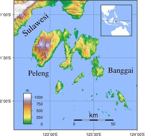 Topografia wysp Banggai