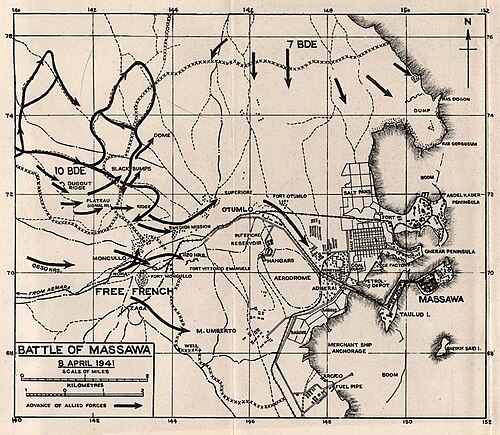 Bitwa o Massawę, 8 kwietnia 1941, postęp sił sprzymierzonych