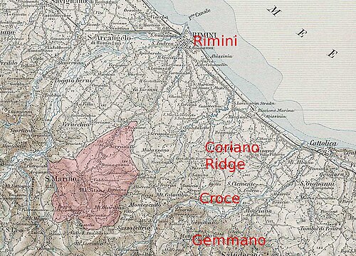 Bitwa o San Marino - mapa kontekstowa