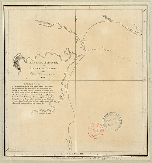 Zatoka Ypolote na Palawanie, de Castro (1753)