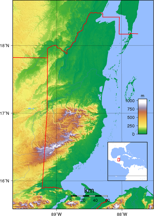 Topografia Belize