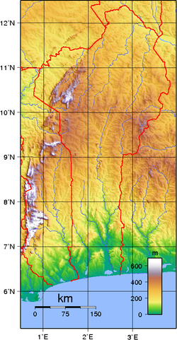 Topografia Beninu