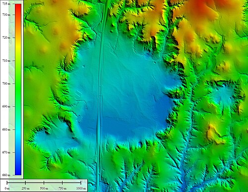 Mapa cieniowan. wzniesień Big Basin