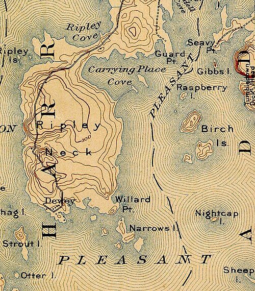 Wyspy Birch, Maine (USGS 1904)