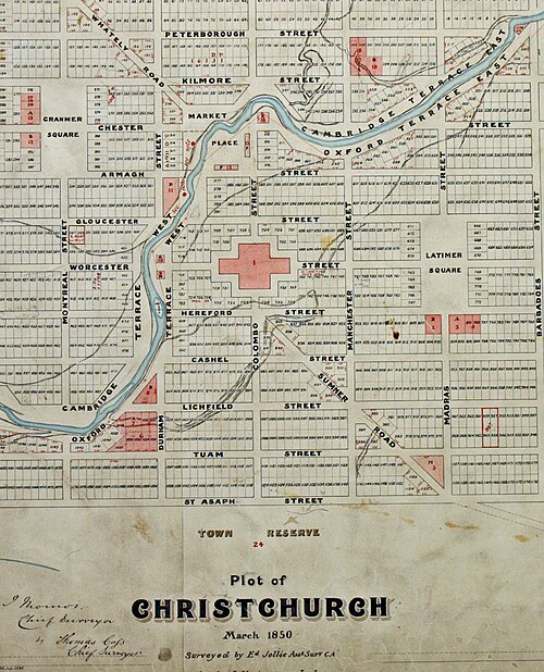 Czarna mapa Christchurch