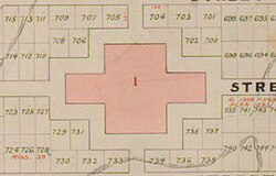 Czarna mapa Christchurch 1850 (przycięte)