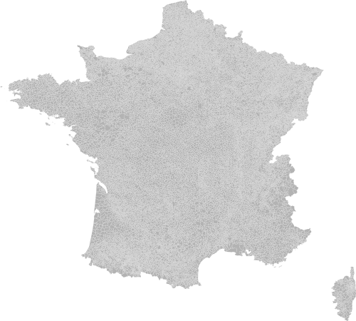 Mapa szkieletowa gmin Francji