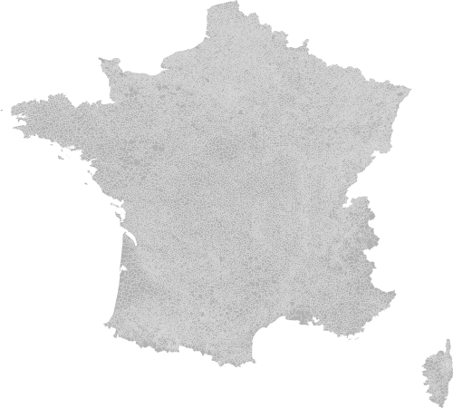 Mapa Francji z gminami