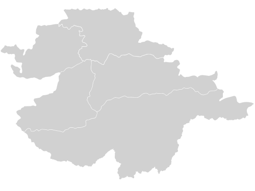 Pusta mapa regionu Naryn (z powiatami)