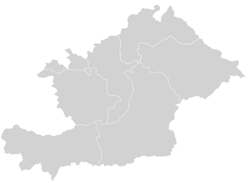 Pusta mapa regionu Osz (z powiatami)