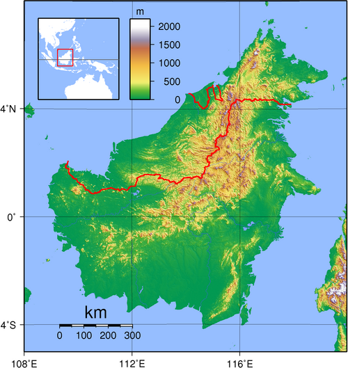 Topografia Borneo