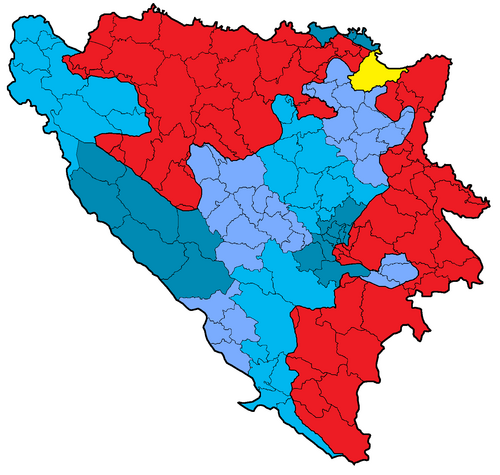 Mapa polityczna Bośni i Hercegowiny