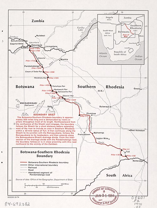 Granica Botswana-Rodezja Południowa