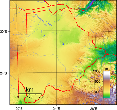 Topografia Botswany