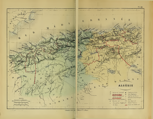 Bouillet - Atlas uniwersalny mapa