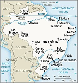 Mapa Brazylii - CIA WFB (2023)