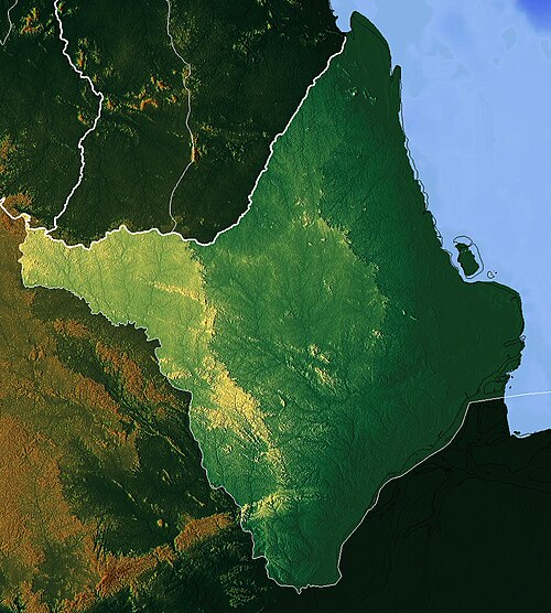 Brazylia Amapá mapa rzeźby