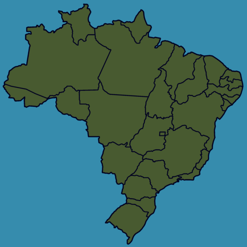 Stany Brazylii - zielone