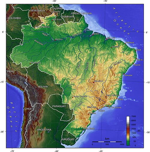 Brazylia topograficzna