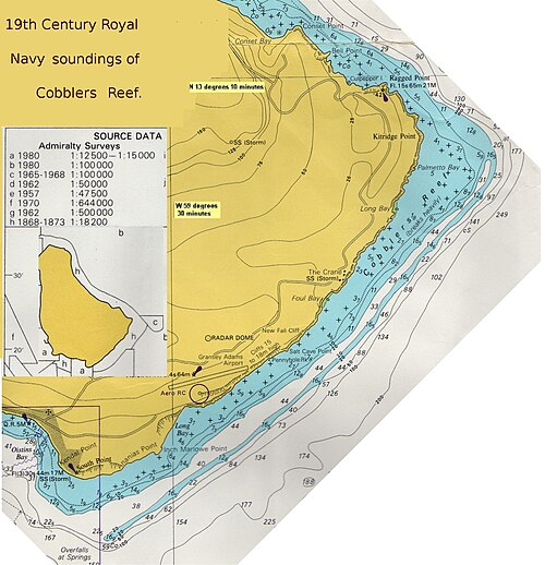 Brytyjska mapa admiralicji Cobblers Reef