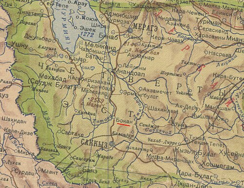 Mapa Bukanu 1945 (1324) rosyjska