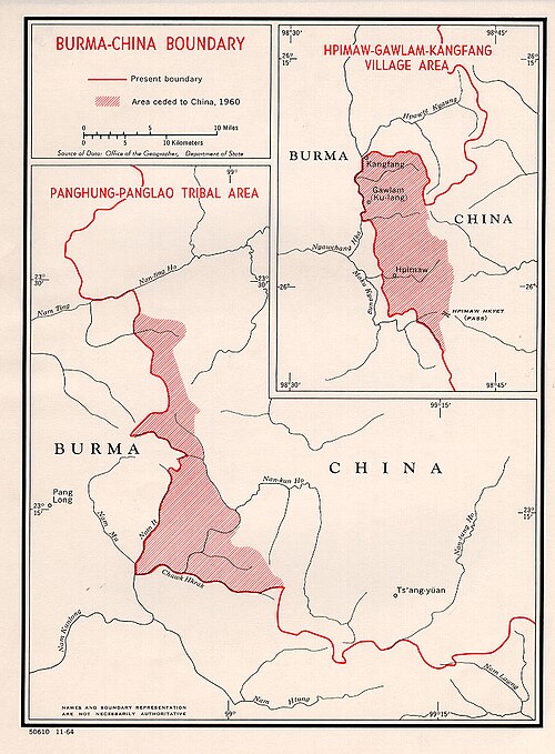 Mapa granicy Birma-Chiny 2