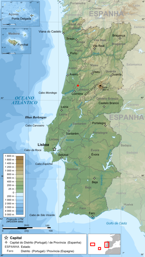 Mapa topograficzna Bussaca