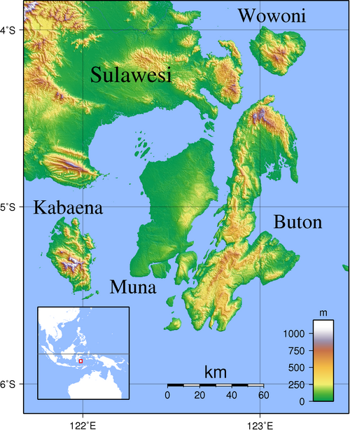 Buton - mapa topograficzna